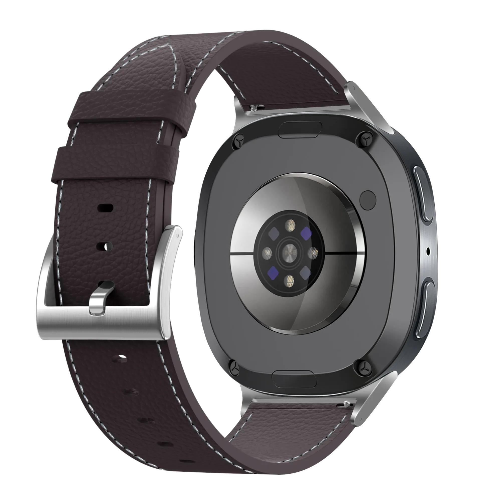 Samsung Galaxy Watch 8 - 40mm leren grain band (koffiebruin)