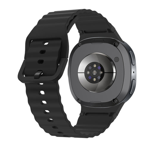 Samsung Galaxy Watch 8 - 40mm Wave Silicone Strap (Black)