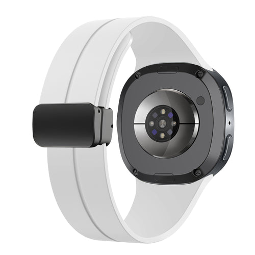 Samsung Galaxy Watch 8 - 40mm D-Buckle Silicone Strap (White)