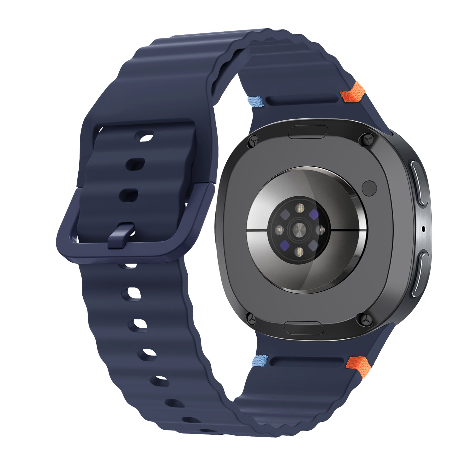  Samsung Galaxy Watch 8 - 40mm wave siliconen bandje (donkerblauw)
