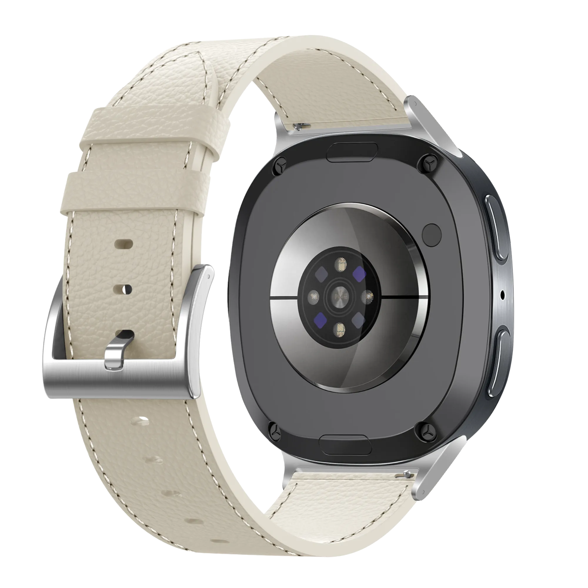 Samsung Galaxy Watch 8 - 44mm leren grain band (beige)