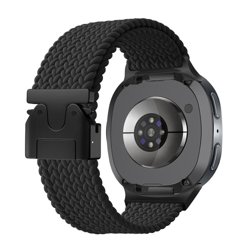 Samsung Galaxy Watch 8 - 40mm gevlochten band met P-buckle (zwart)