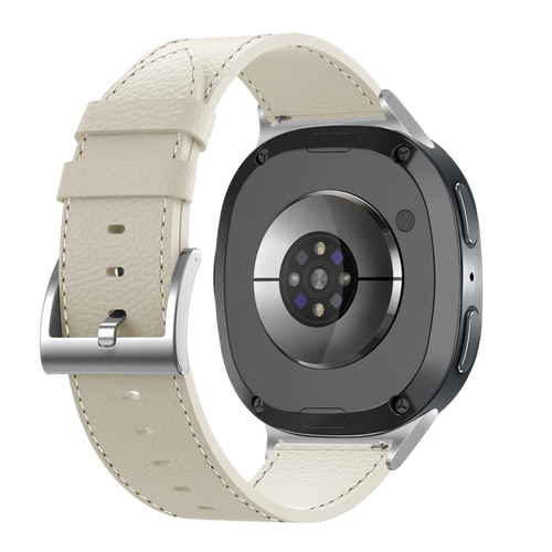 Samsung Galaxy Watch 8 Classic leren grain band (beige)