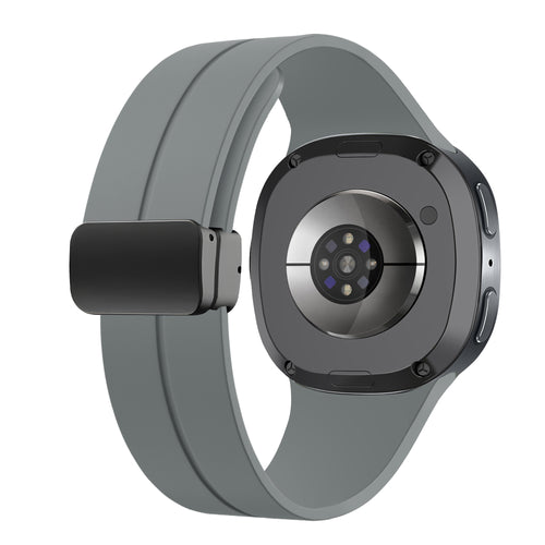  Samsung Galaxy Watch 8 - 44mm D-buckle siliconen bandje (donkergrijs)