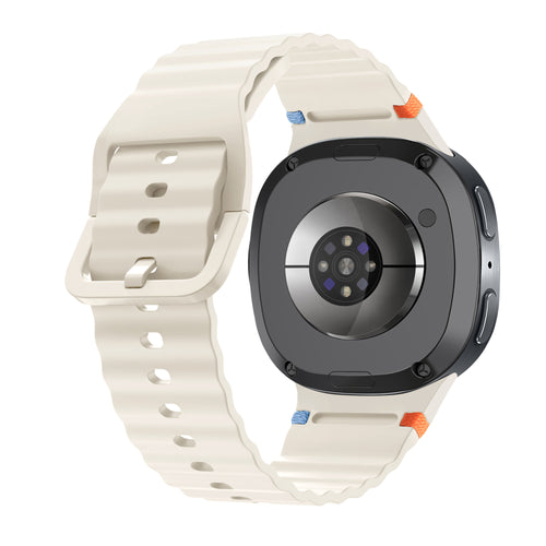  Samsung Galaxy Watch 8 - 40mm wave siliconen bandje (sterrenlicht)