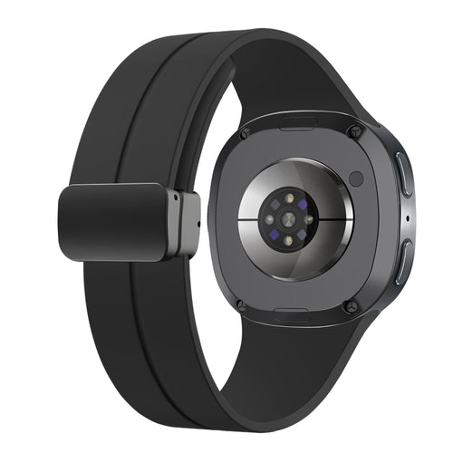  Samsung Galaxy Watch 8 - 40mm D-buckle siliconen bandje (zwart)