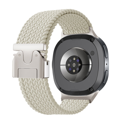  Samsung Galaxy Watch 8 - 44mm gevlochten band met P-buckle (sterrenlicht)