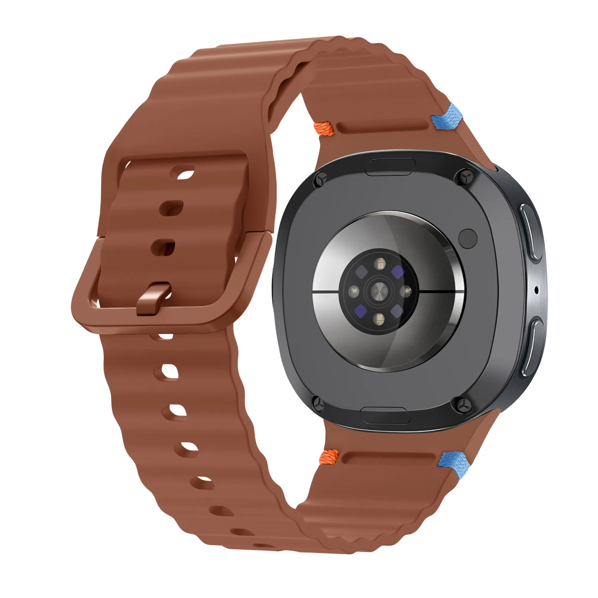 Samsung Galaxy Watch 8 - 44mm wave siliconen bandje (bruin)