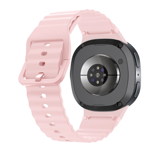 Samsung Galaxy Watch 8 - 44mm wave siliconen bandje (roze)