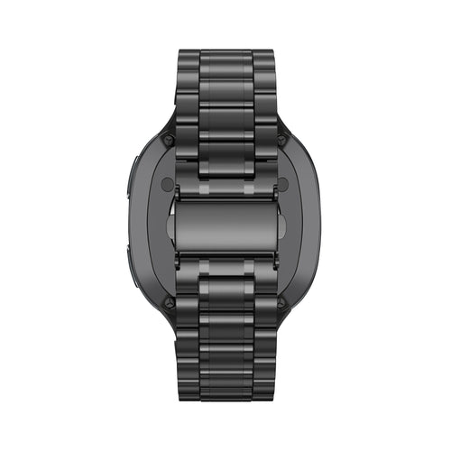 Bandz Samsung Galaxy Watch 8 Classic stalen band 'Deluxe' (zwart)