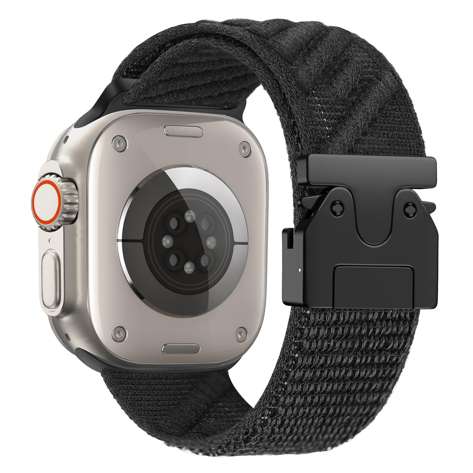 Bandz Apple Watch Ultra Wave Nylon Strap P-Buckle (Black)