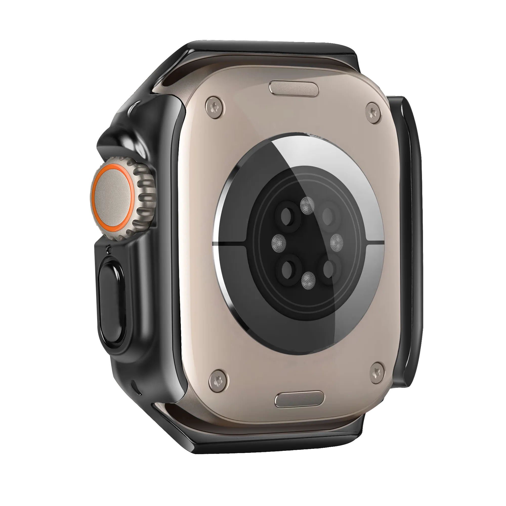 Bandz Apple Watch Ultra - 49mm gegalvaniseerd TPU hoesje (zwart)