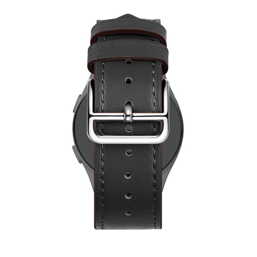 Bandz Oppo Watch X Leather Strap 'Deluxe' (Black)