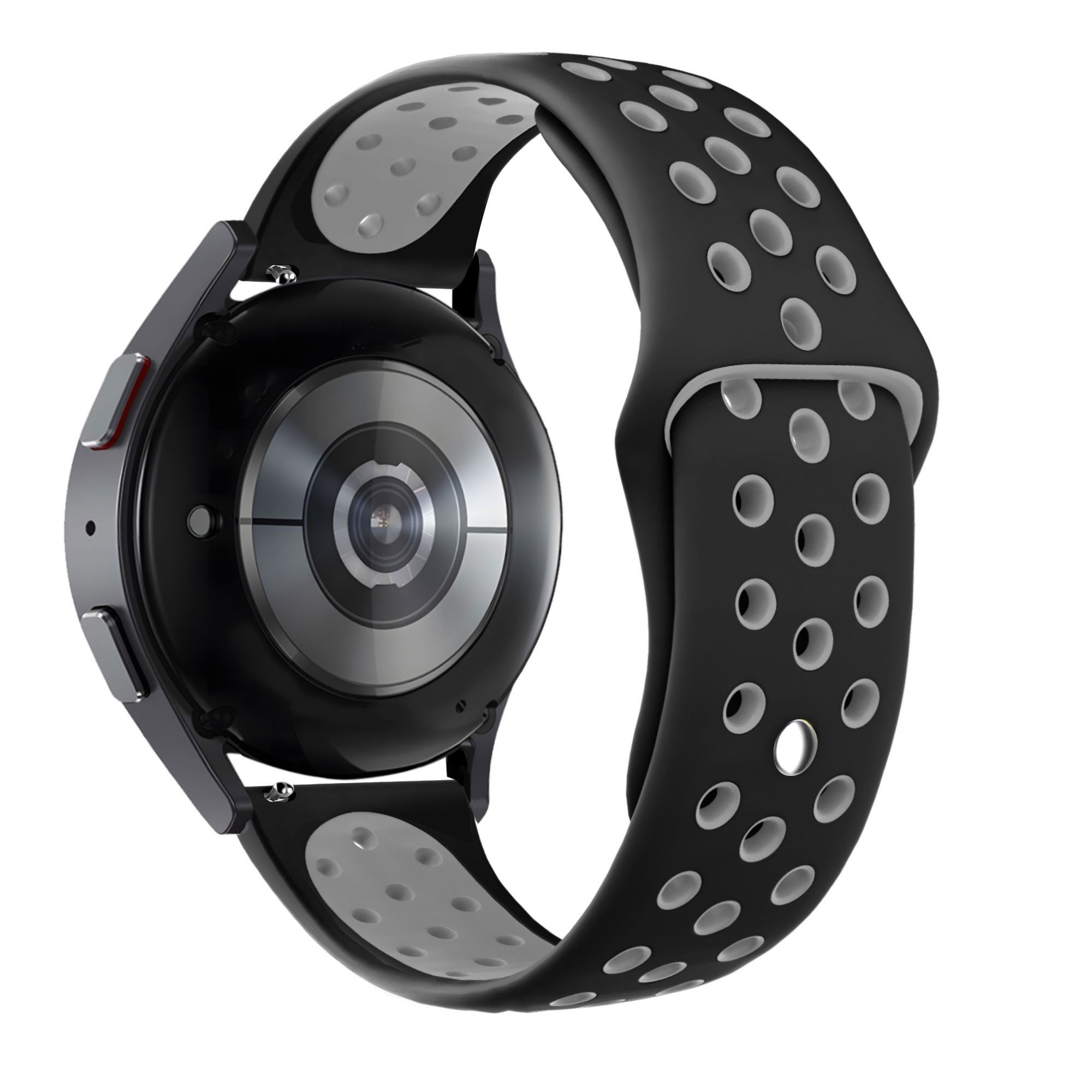 Bandz Huawei Watch 5 - 46mm sport band 'Deluxe' (zwart/grijs)
