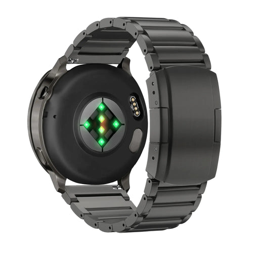 Bandz Garmin Venu 2s Titanium Link Strap (Black)
