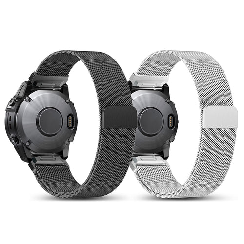 Garmin Descent MK2s premium Milanese band (zilver)