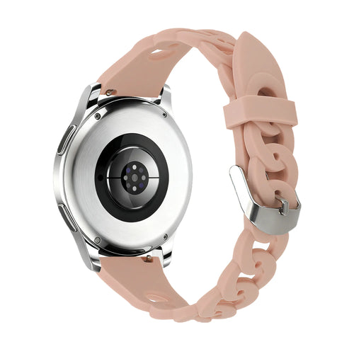 Bandz Huawei Watch GT 3 Pro 43mm siliconen band 'Chains' (roze)