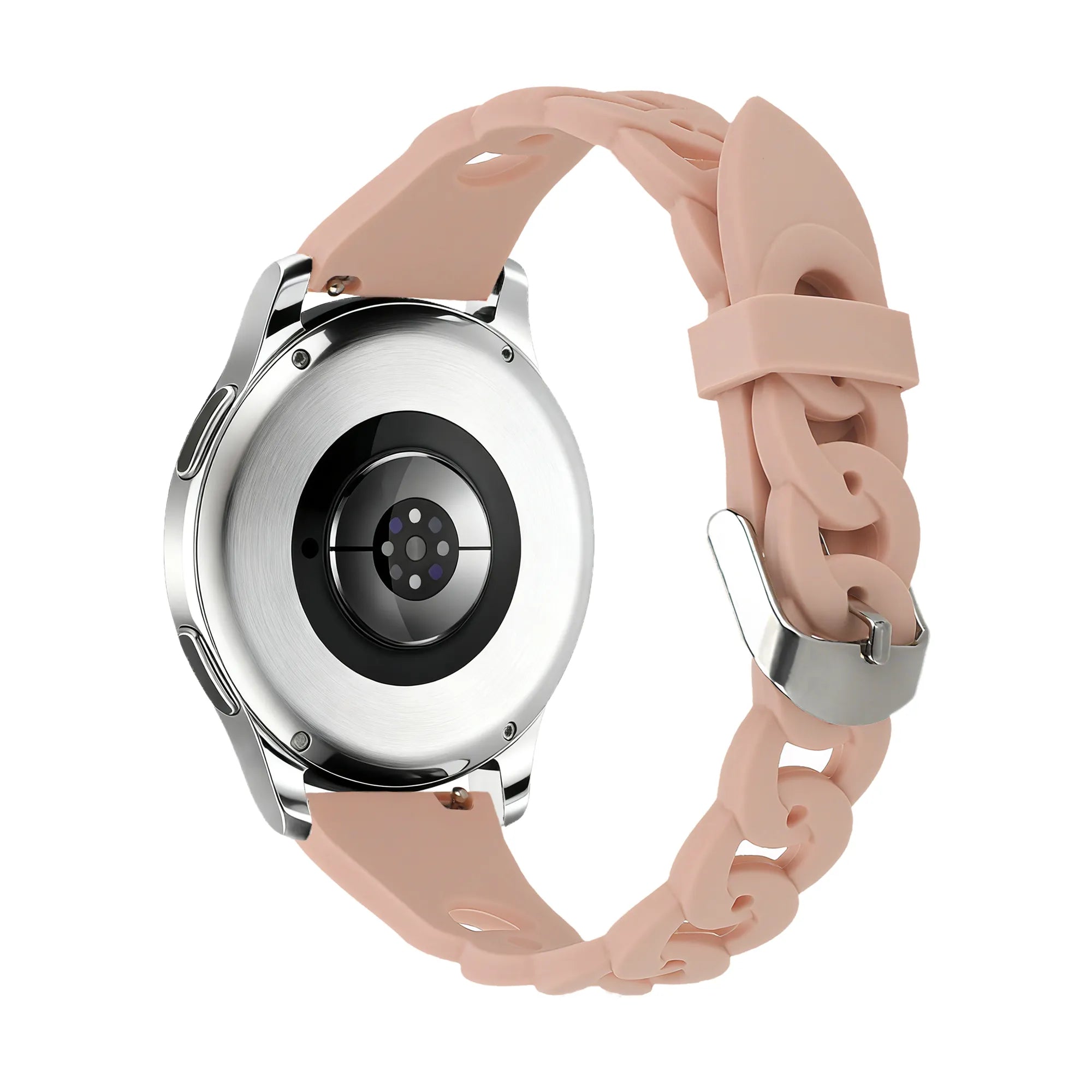 Bandz Huawei Watch GT 3 Pro 43mm siliconen band 'Chains' (roze)