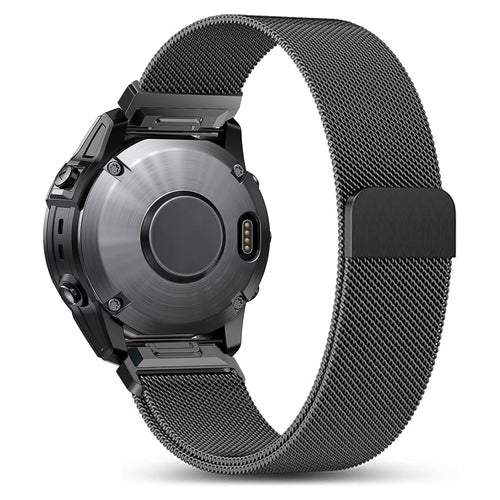 Garmin Quatix 3 / 6x / 7x Solar Premium Milanese Strap (Black)