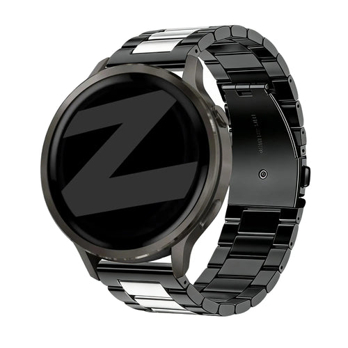 Bandz Garmin Vivoactive 3 stalen band 'Classic' (zwart/zilver)
