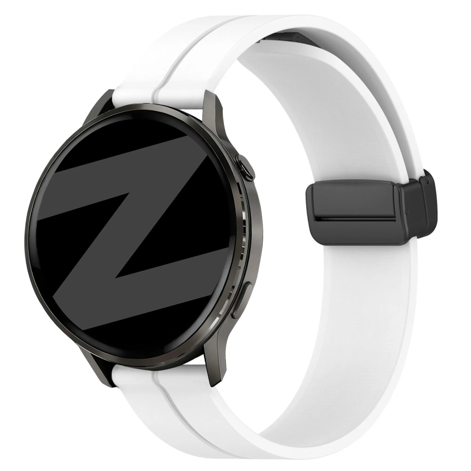 Bandz Garmin Forerunner 255 siliconen band met D-buckle (wit)