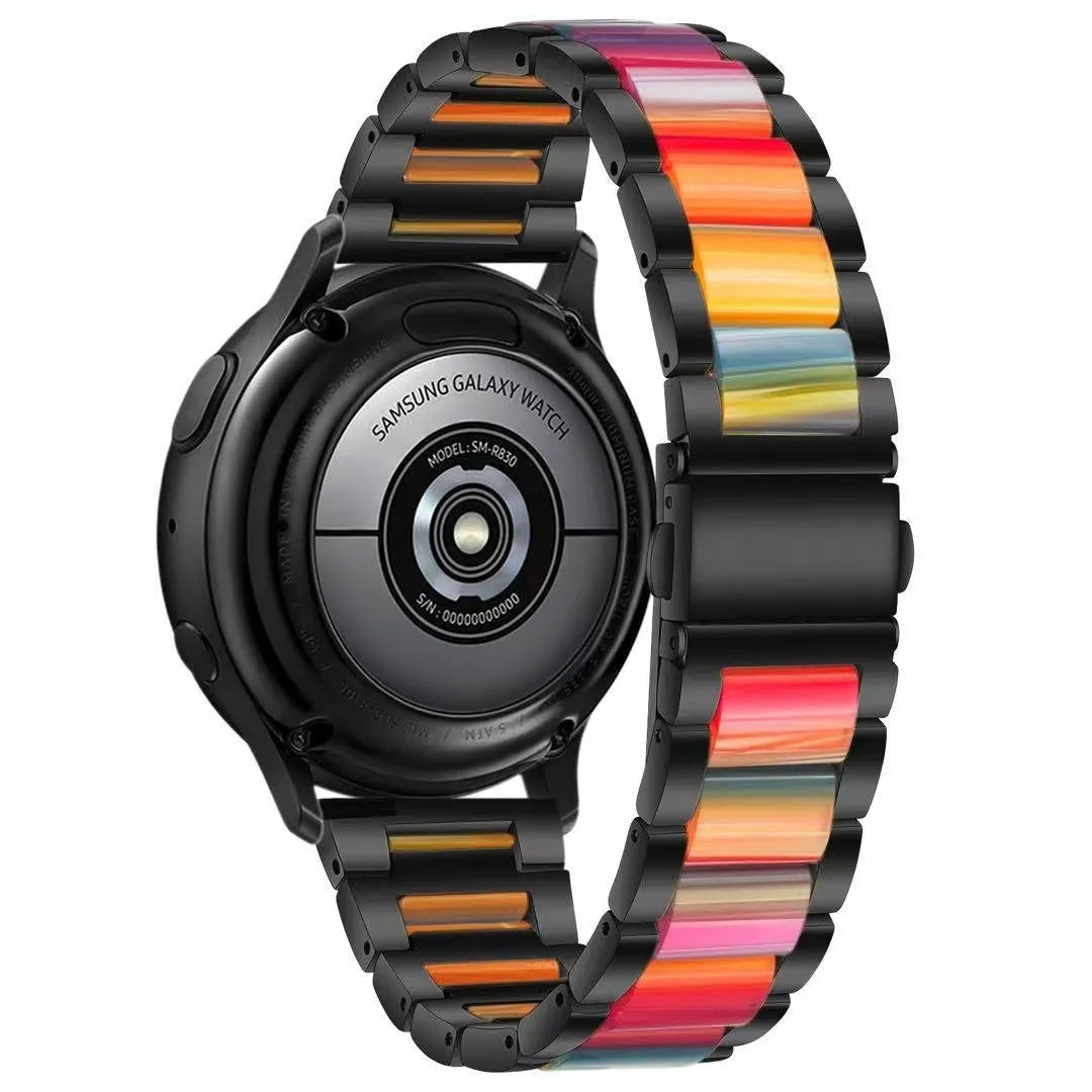 Coros Apex 2 stalen resin bandje (zwart/kleurrijk)