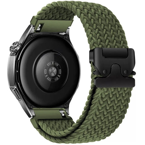 Fossil Gen 4 Explorist (HR) gevlochten band met P-buckle (groen)