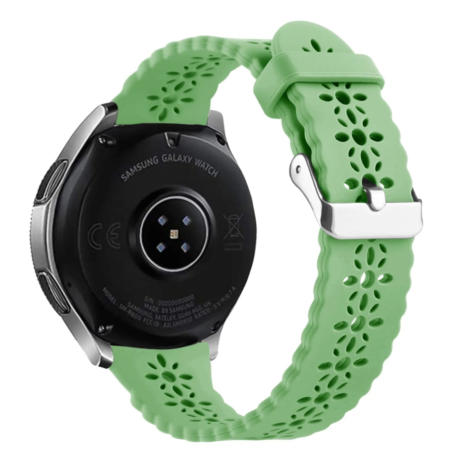 Coros Apex 42mm siliconen bandje met patroon (groen)