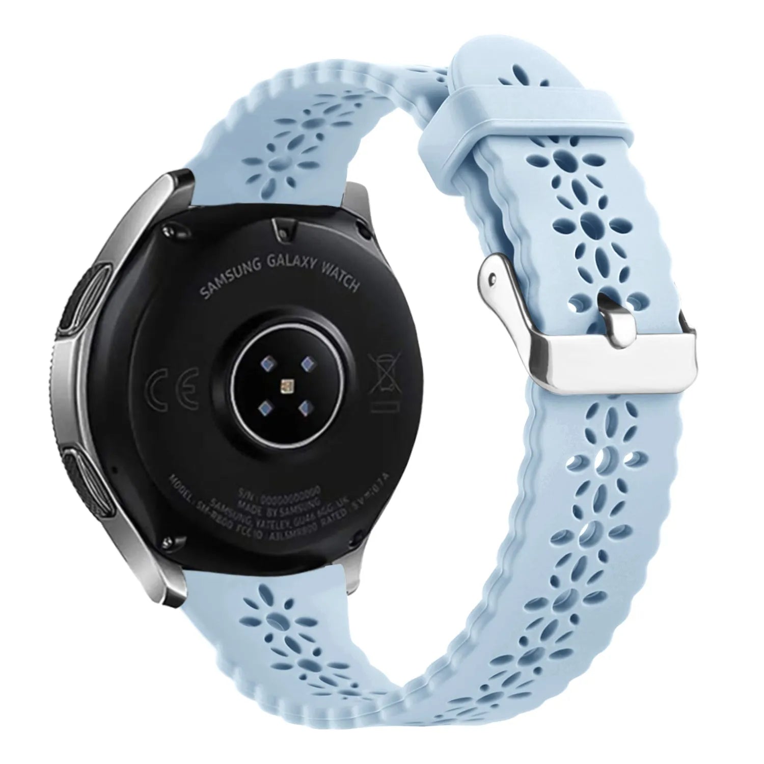 Amazfit Bip U (Pro) siliconen bandje met patroon (mist blauw)