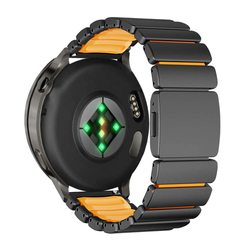 Bandz Huawei Watch GT 2 - 46mm Titanium Strap 'Hybrid' (Black/Orange)