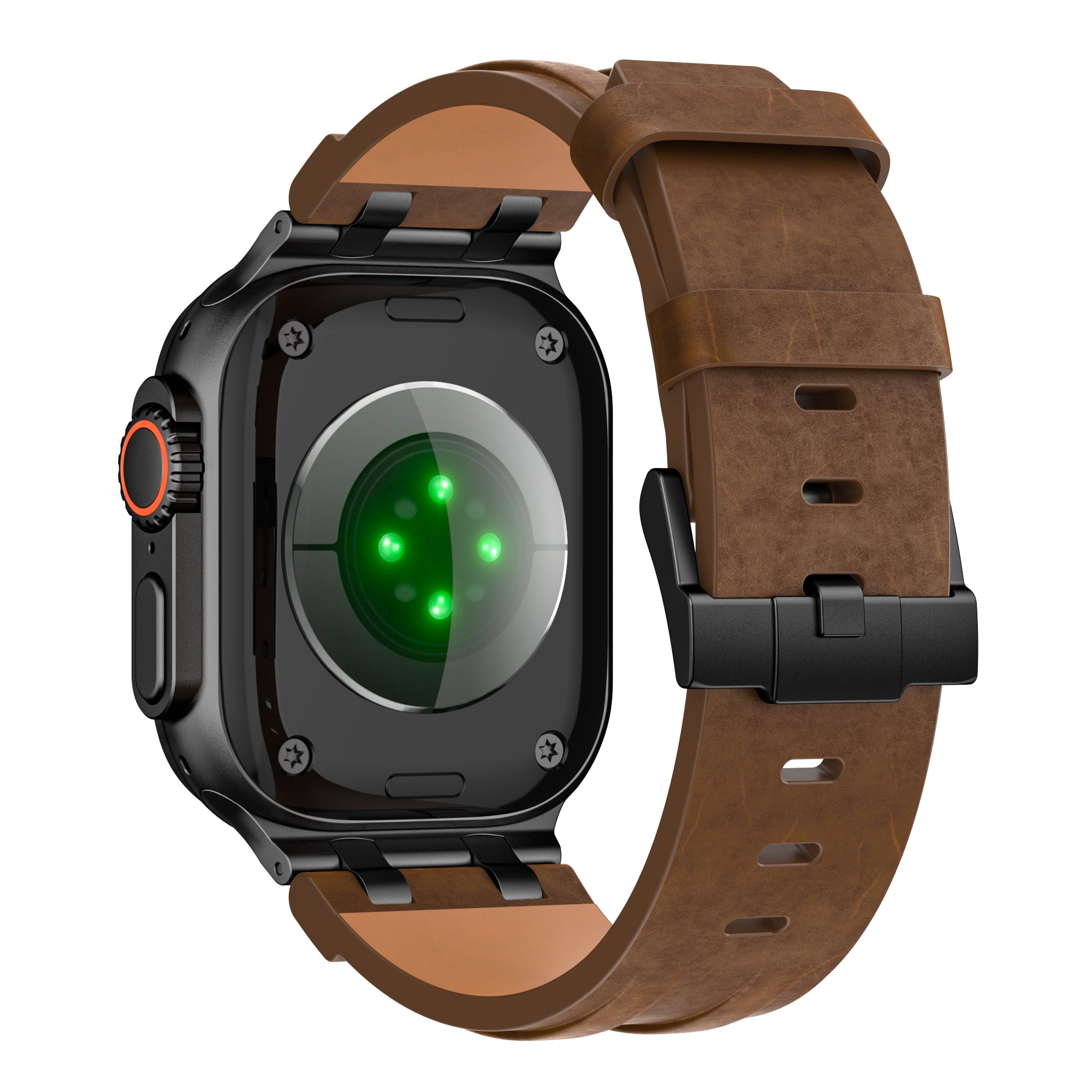 Apple Watch Ultra solide lederen band (brons bruin)