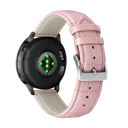 Bandz Garmin Vivomove Style Leather Strap Crocodile Grain (Pink)