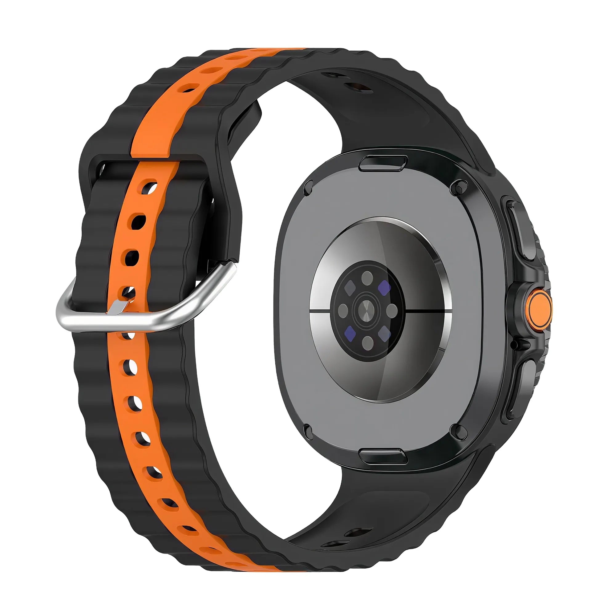 Samsung Galaxy Watch 8 Classic dual sport band (zwart/oranje)