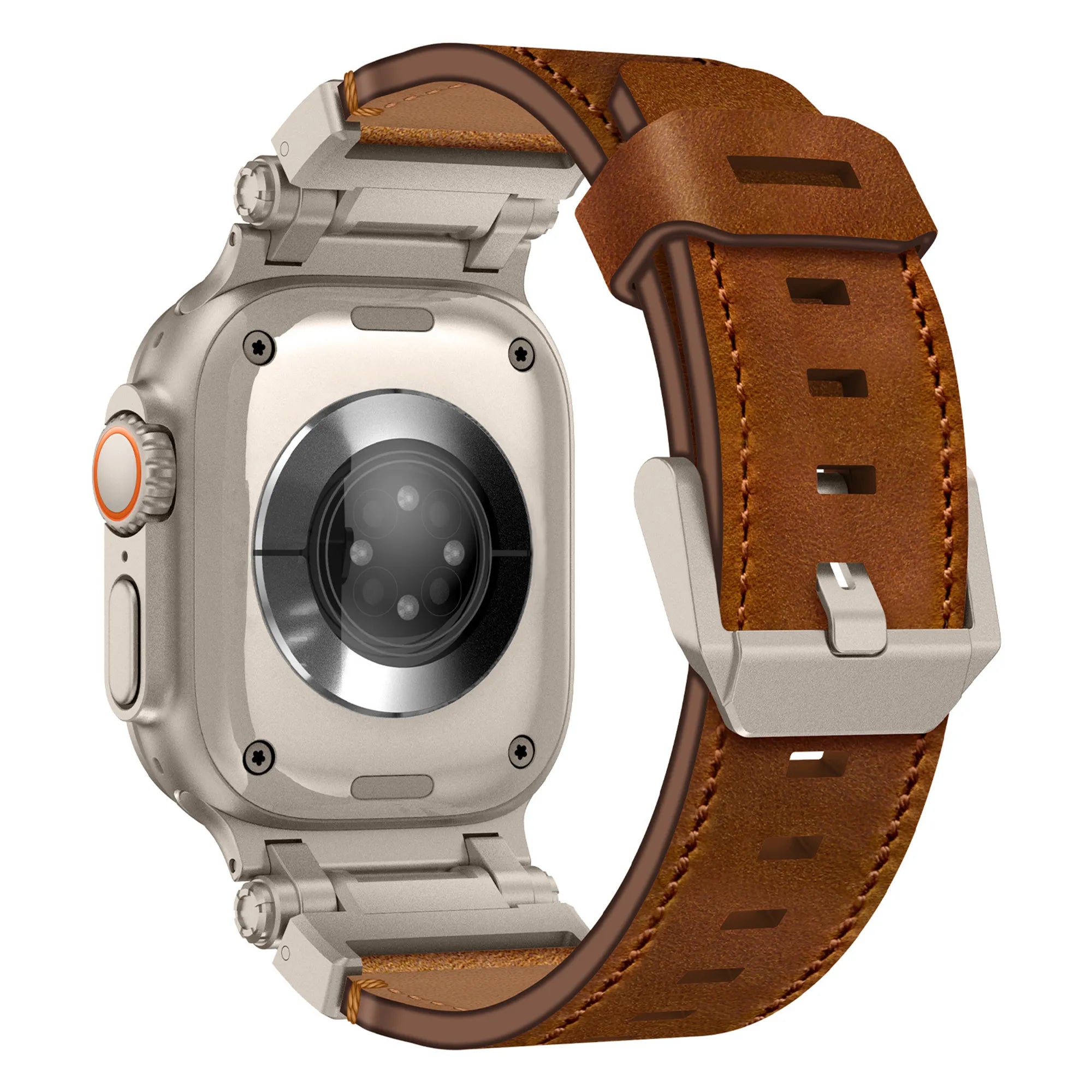 Bandz Apple Watch lederen band 'Explorer' (bruin)