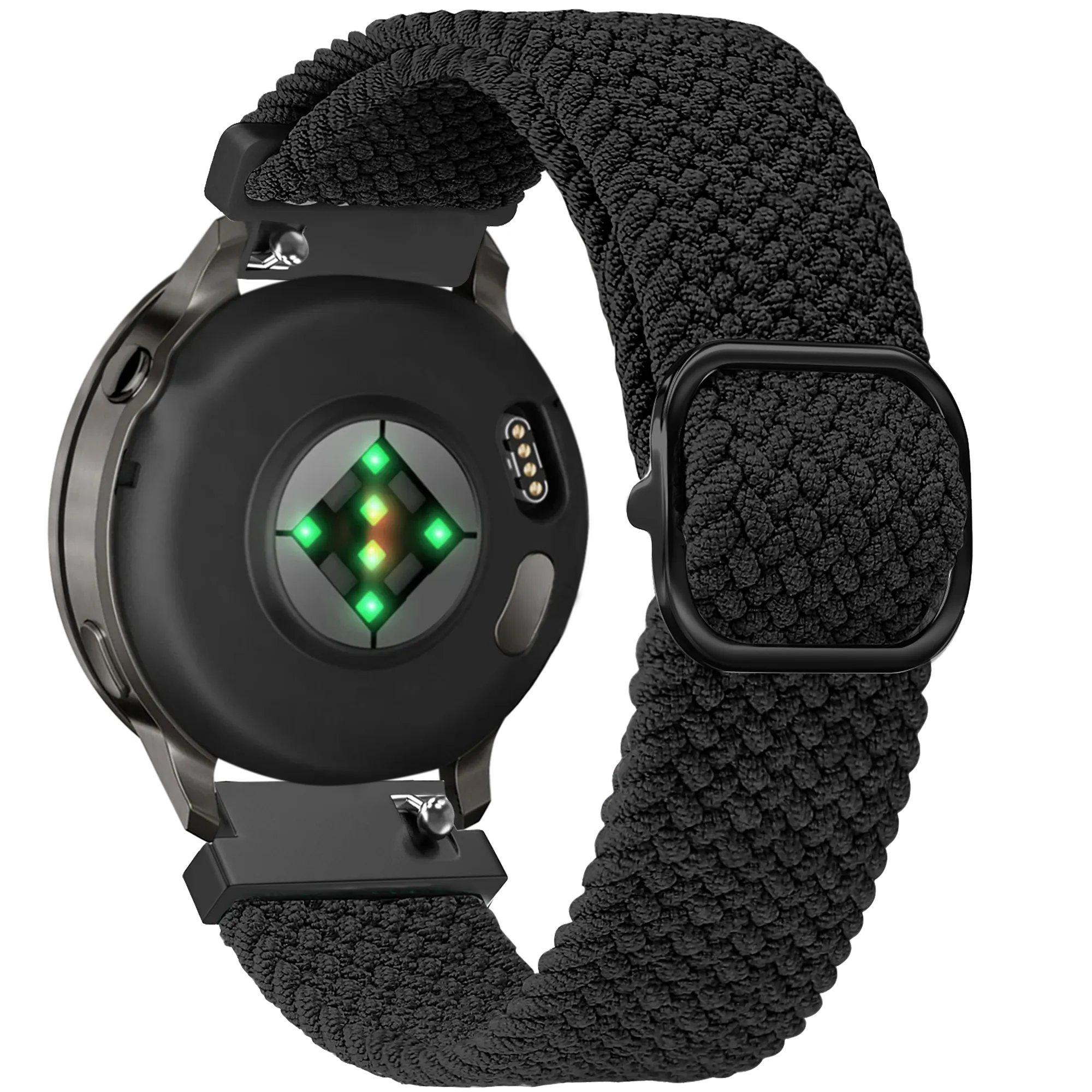 Bandz Garmin Forerunner 265s verstelbare nylon band (zwart)