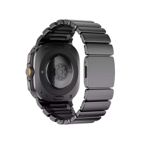 Bandz Samsung Galaxy Watch Ultra 2 titanium band 'Hybrid' (zwart)