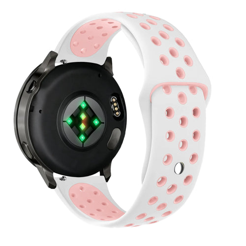 Bandz Garmin Forerunner 165 sport band 'Deluxe' (wit/roze)