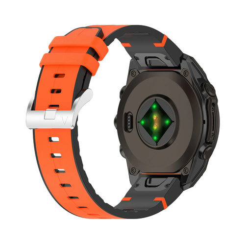 Garmin Forerunner 965 Leather Hybrid Strap (Orange)
