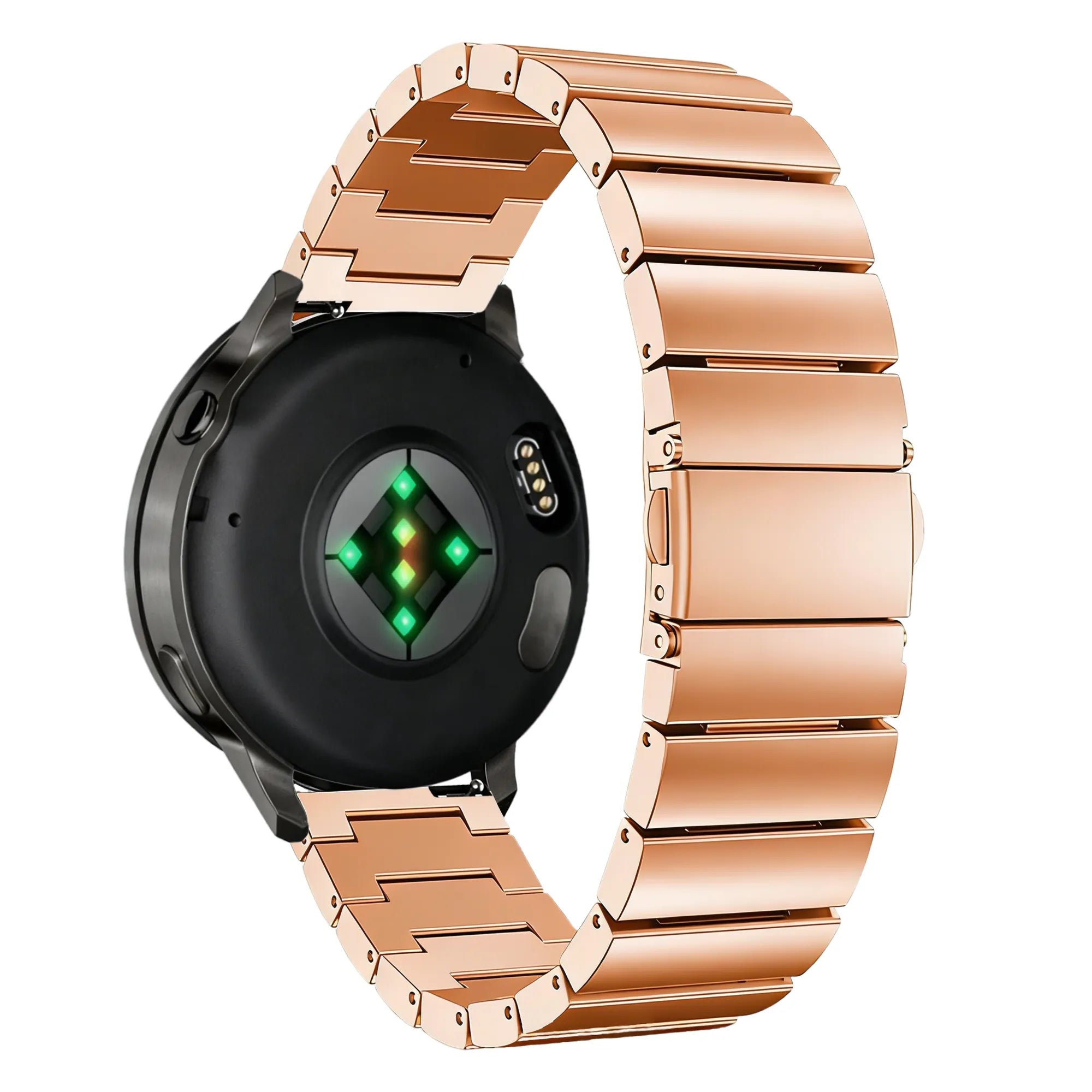 Bandz Garmin Vivoactive 3 stalen band 'One Bead' (rosé goud)