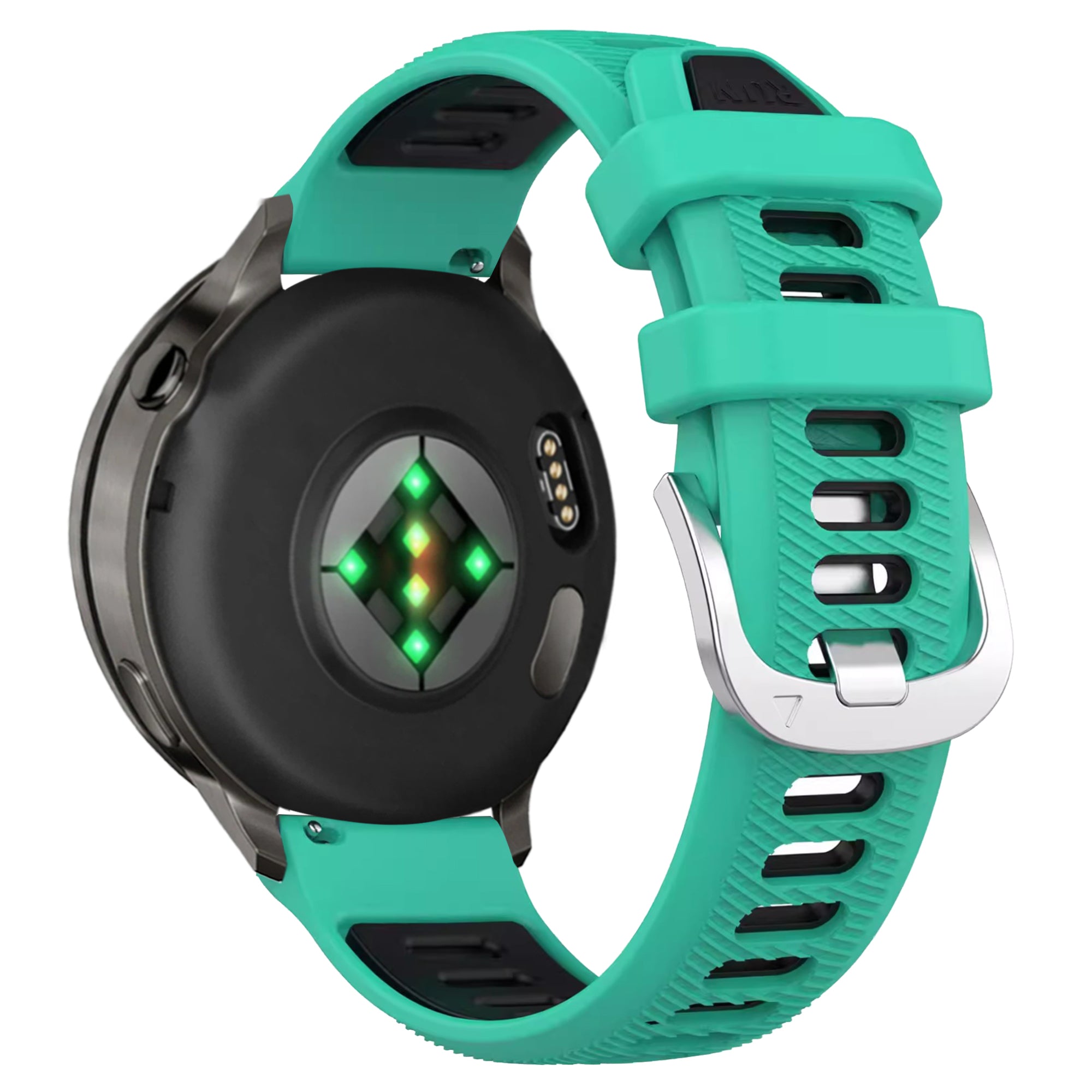 Bandz Garmin Vivoactive 4s sport band met gesp (aqua/zwart)