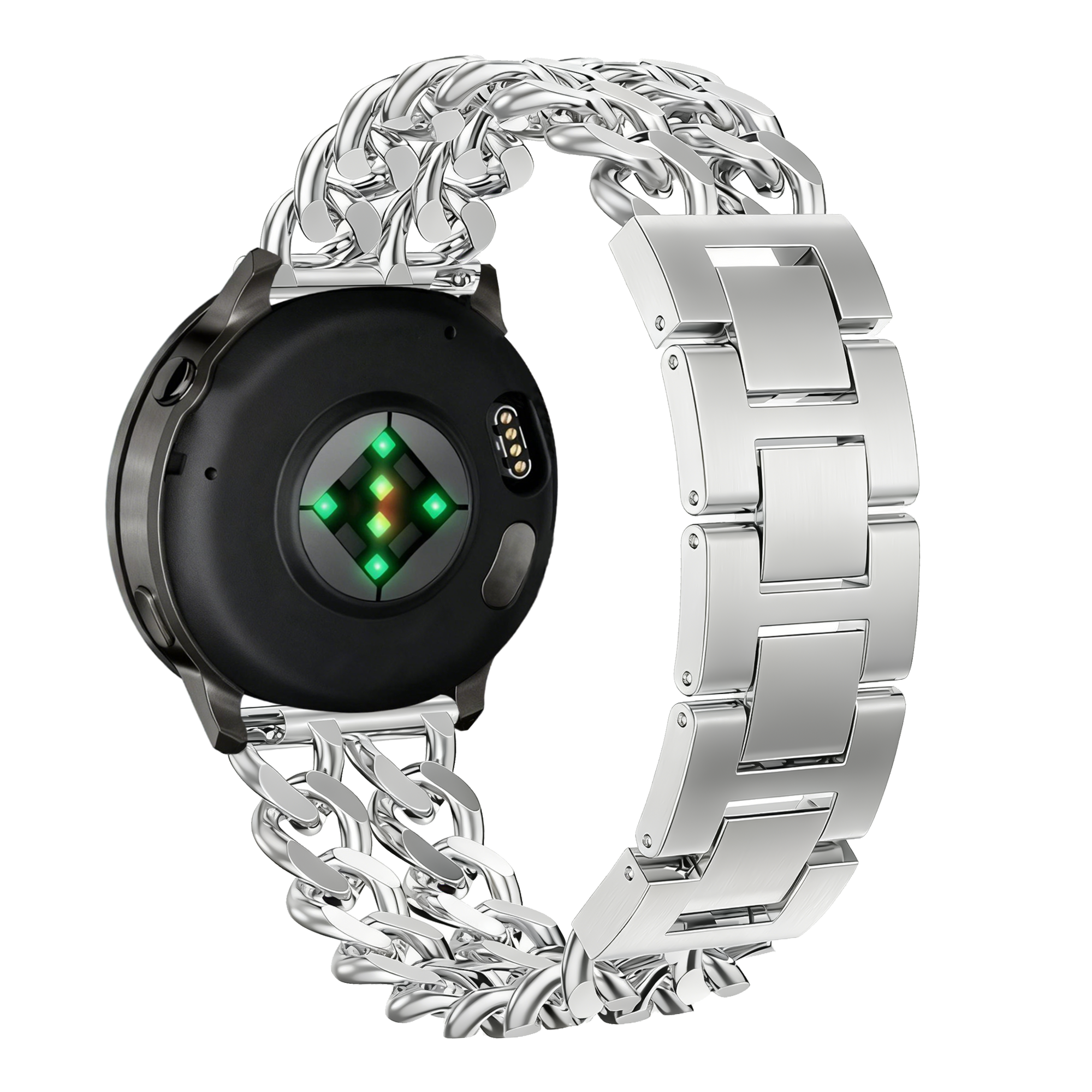 Bandz Coros Apex - 42mm Metal Strap 'Double Chains' (Silver)