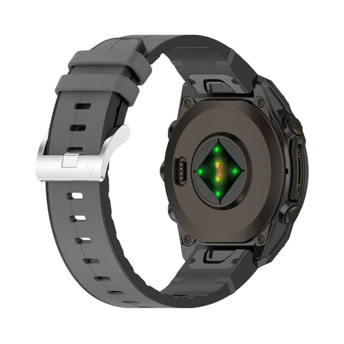 Garmin Forerunner 970 Leather Hybrid Strap (Grey)