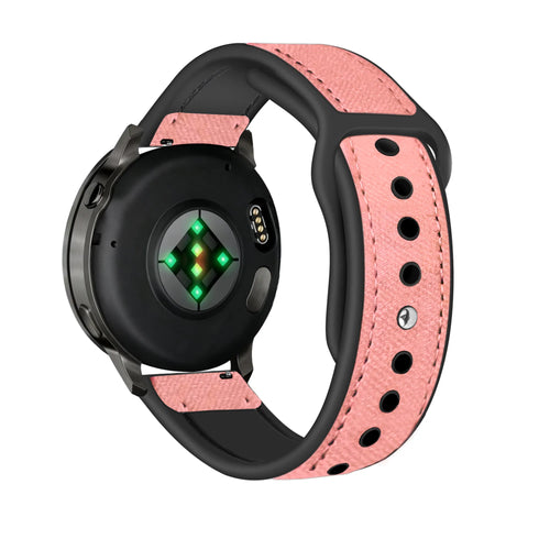Bandz Garmin Vivomove Style lederen band 'Hybrid' (roze)