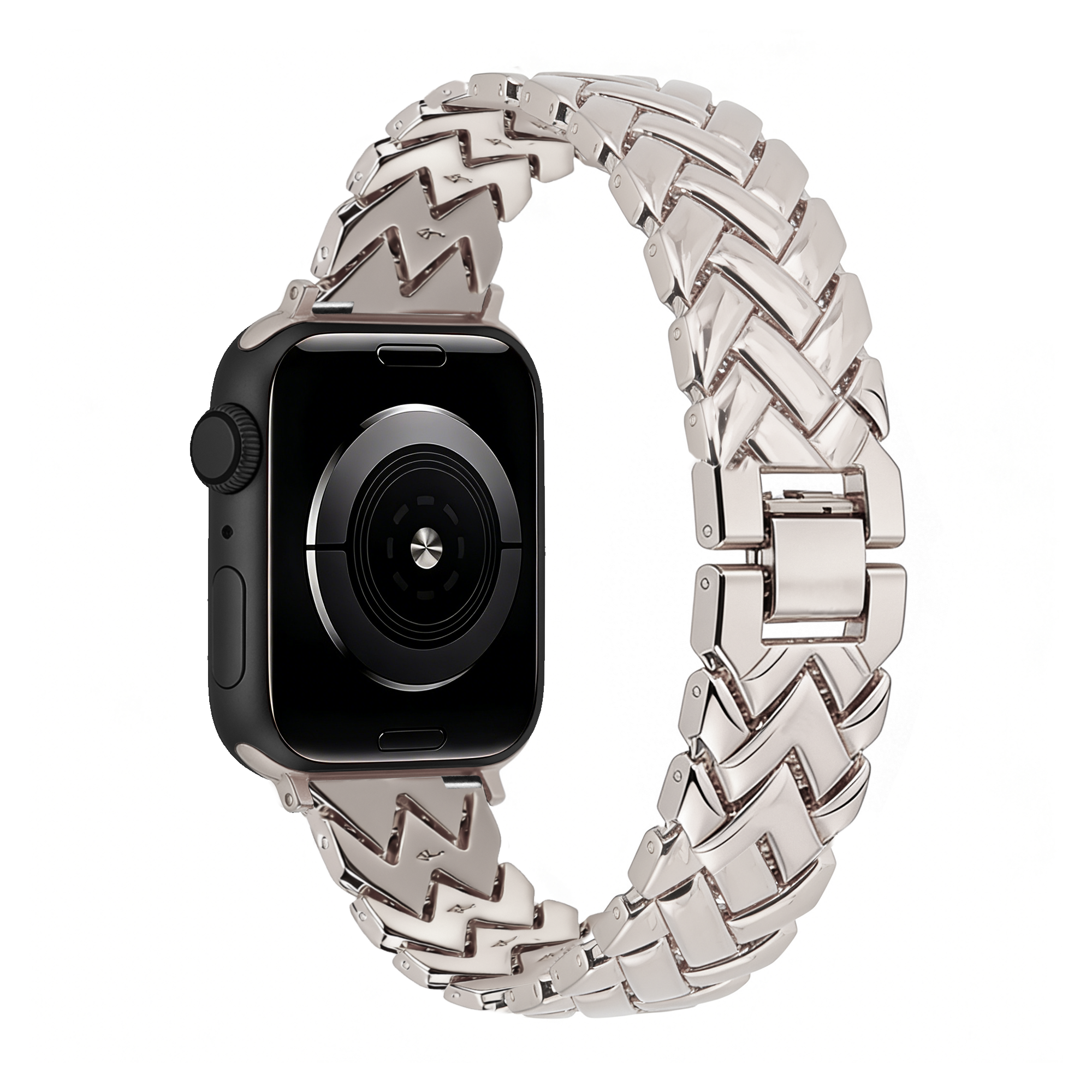 Bandz Apple Watch metalen band 'V-type' (sterrenlicht)