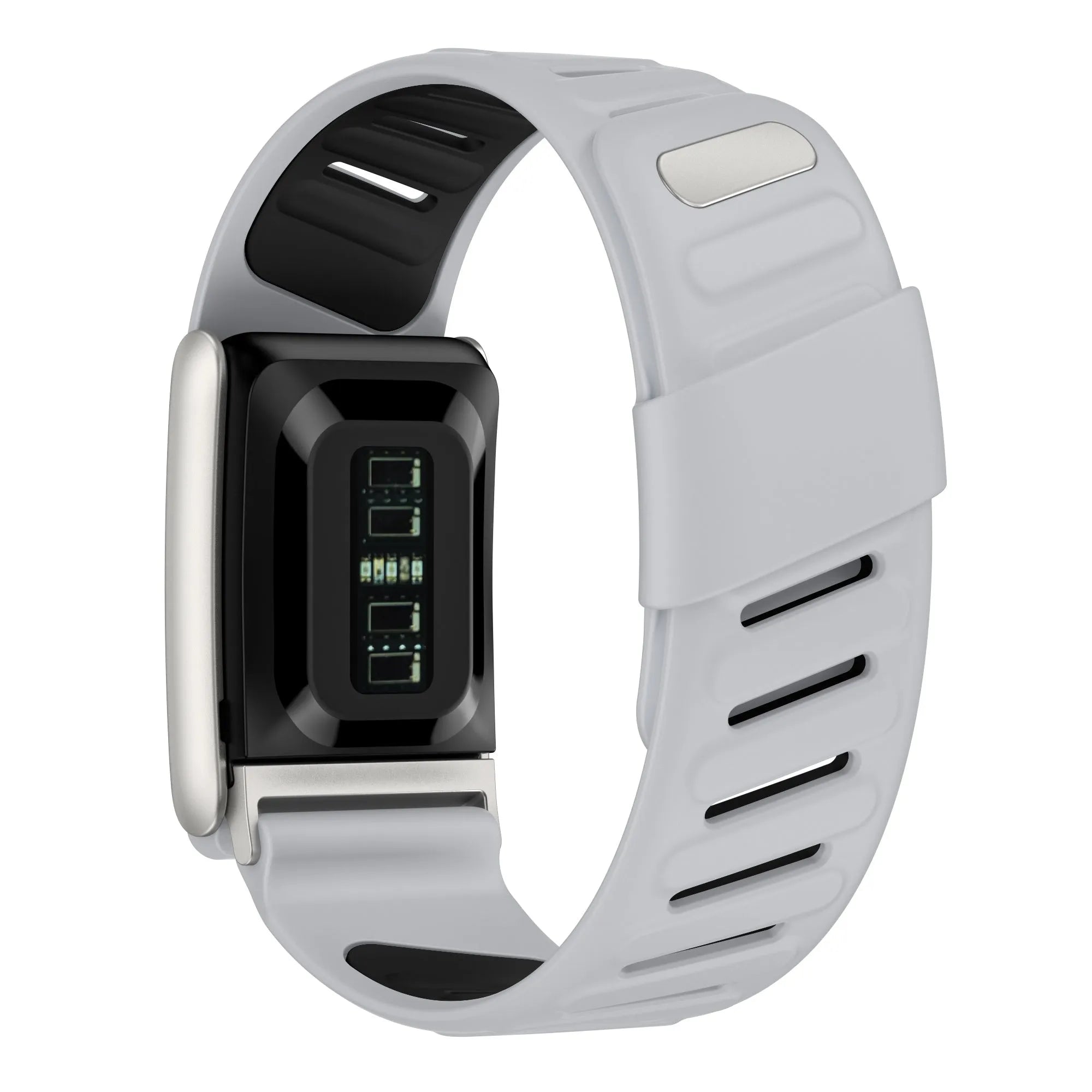 Sport bandje geschikt voor Whoop 5.0 (lichtgrijs/zwart)