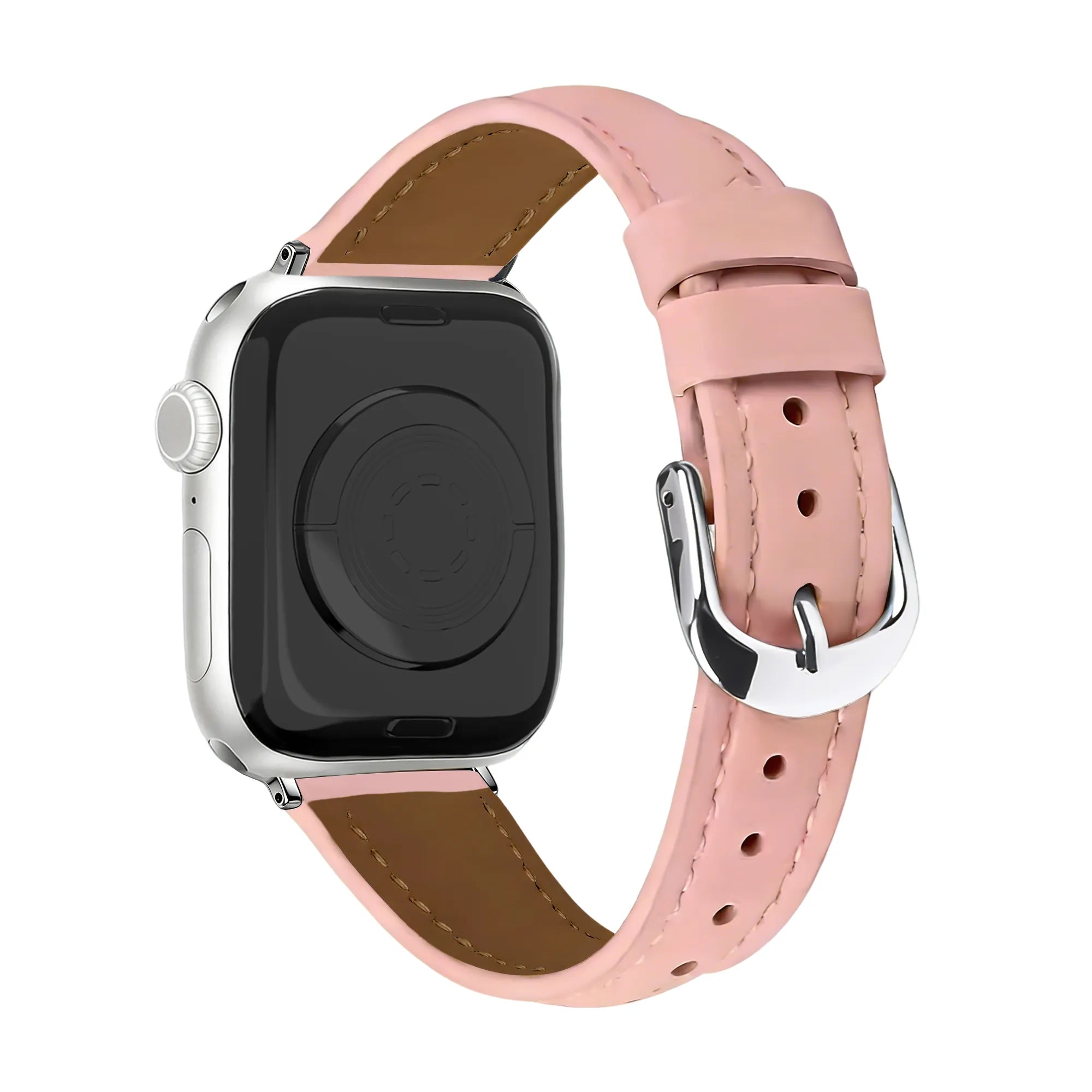 Apple Watch slimfit leren band (roze)