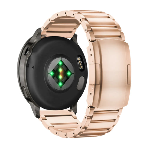 Bandz Garmin Forerunner 570 - 42mm Titanium Link Strap (Rose Gold)