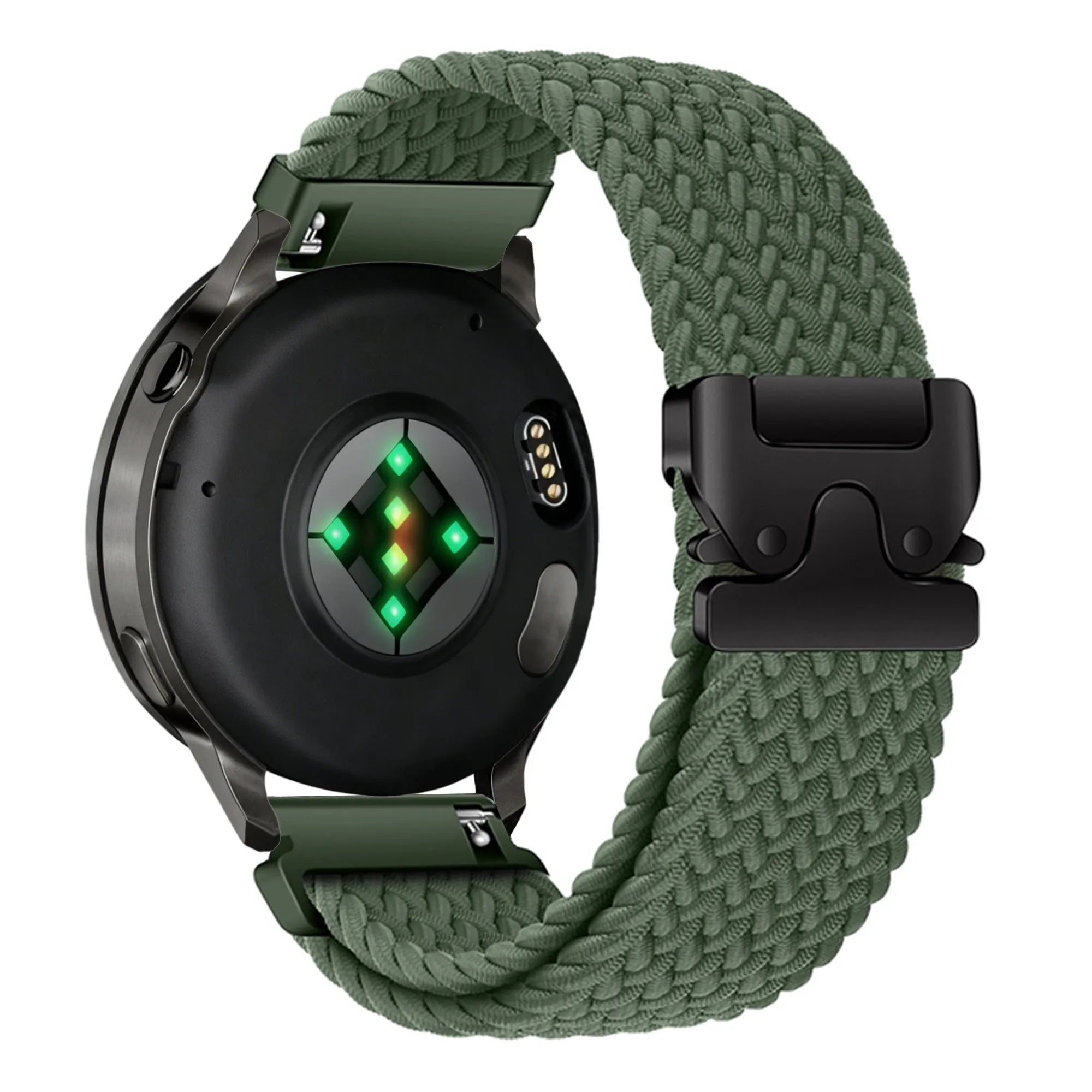 Bandz Garmin Forerunner 570 - 47mm Braided Strap 'Parachute' (Green)