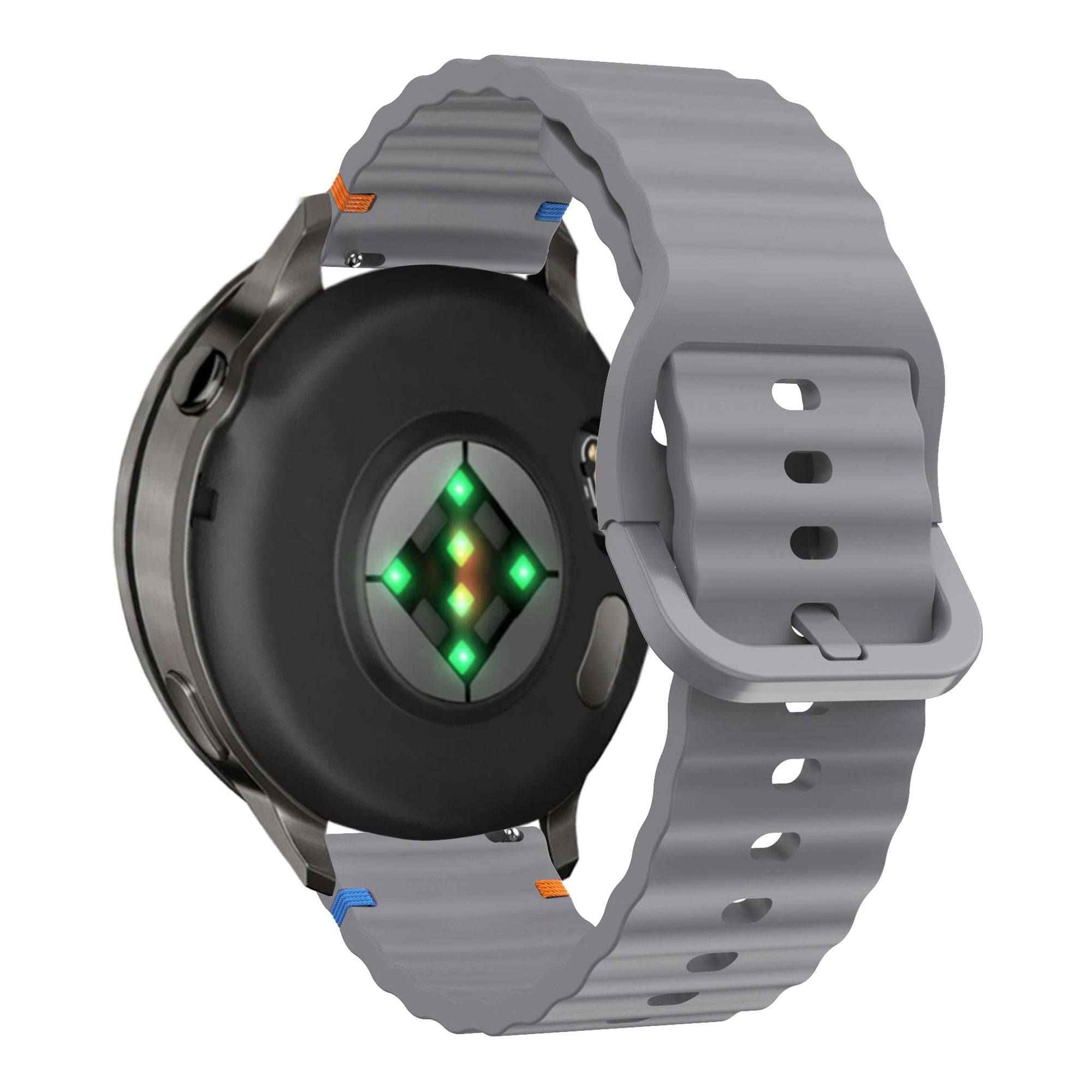 Bandz Garmin Forerunner 255 siliconen band 'Wave' (donkergrijs)