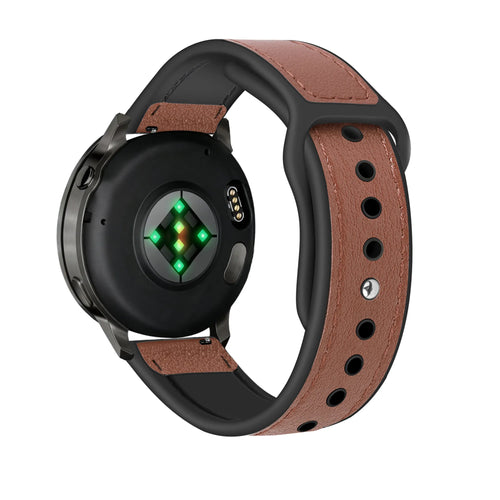 Bandz Garmin Vivomove Style lederen band 'Hybrid' (bruin)